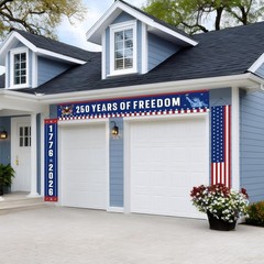 Peryiter 3 Pcs 250th Anniversary Banners American Patriotic red, white, blue