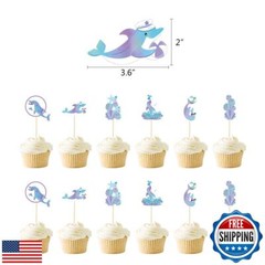 Dolphin Party Decorations Kit – Blue Ocean Theme Birthday Supplies with Ballo
