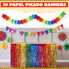 Cinco De Mayo Decorations 2 Pack Fiesta Party Decor Mexican Table Skirt Banner