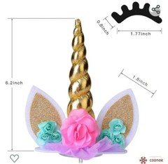 Unicon Party Decorations Over 60 Pcs! -All Cake Items New In Bag- Pink Rainbow