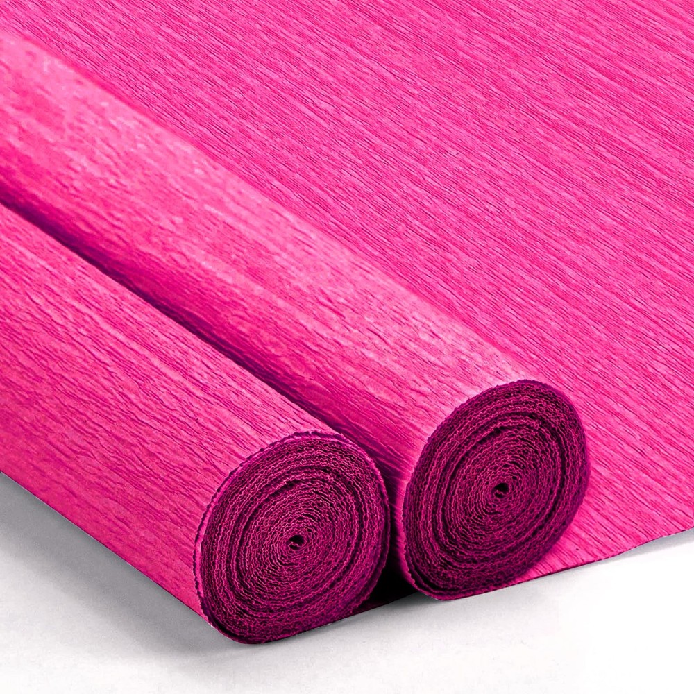 Crepe Paper Streamers 2 Rolls 10×98 Inch Sheets Rose Pink DIY Flower Wrapping