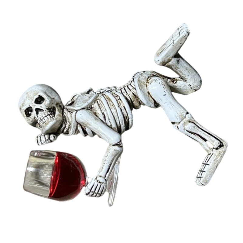 Skull Figurines Hanging Animal Statue,Pot Climbings Sculpture Outdoor Statues