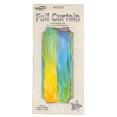 Pastel Rainbow Stripe Foil Door Curtain Pride Party Decoration Brand New
