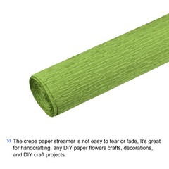 Green Crepe Paper Roll 2 PCS 6.9ft Long x 20 Inch Wide for Decoration