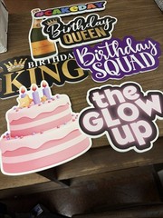 Birthday Pack Elevate Your PhotoBooth Experience with Durable Waterproof Props