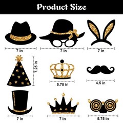 24 Pcs Funny Photo Booth Props Birthday Wedding Family Class Reunion Prom Dis…