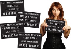 20 Funny Mugshot Signs (Black & White) – Selfie Photo Booth Prop Party Supplies