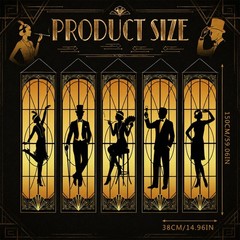5 Pcs Roaring 20s Party Decorations Black Gold 1920s Hanging Banner for 20s J…