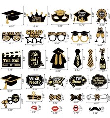 30 Pcs Graduation Photo Booth Props 2026,Grad Party Supplies for College,…