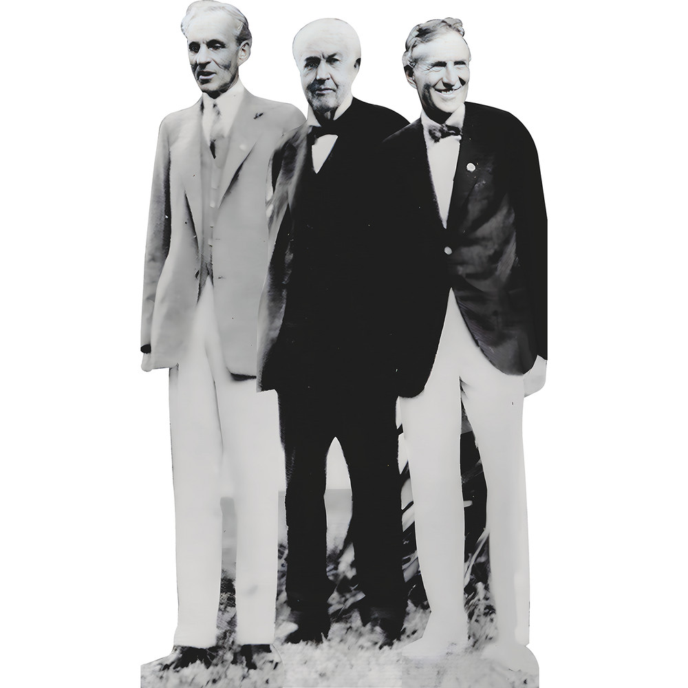 SP13111 Harvey Firestone Henry Ford Thomas Edison Cardboard Cutout Standee Stand