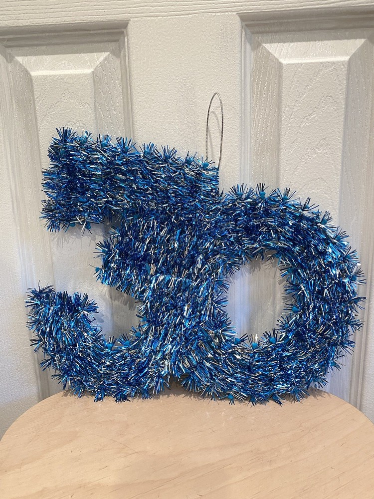 Decorative Tinsel Sign 30th Birthday Celebration Party Decoration