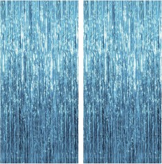 Durable and Reusable 2 Pack Blue Streamers – Perfect Party Backdrop Supplies