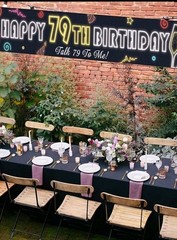 Large 9.8 x 1.6 ft 79th Birthday Banner Party Supplies 79th Birthday Photo Prop
