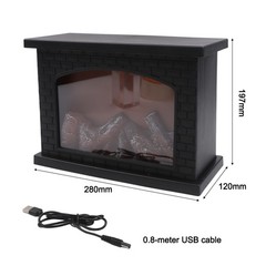 Compact LED Fireplace Lamp with for real Flame Effect for Living Room Decor