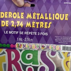 Mardi Gras 9Ft Foil Banner 1pcs Party Supply’s Decorations New
