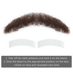Fake Beard Realistic Mustache with Human Hair, Soft and Natural Looking Fake …
