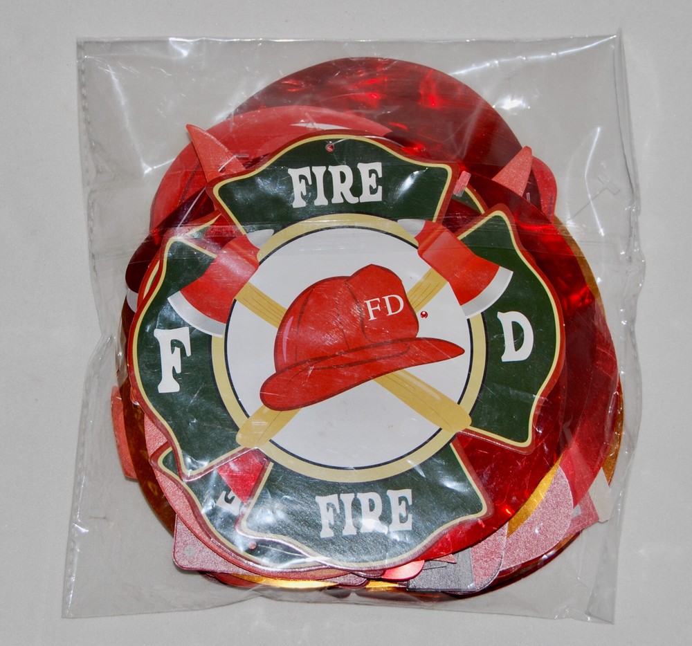 New Kid’s Party Red Fireman Birthday Party Hanging Streamer Set 30pc