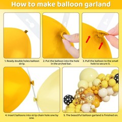 153pcs Bee Balloon Arch Garland Kit, Different Sizes 18 12 10 5 inch Mustard …