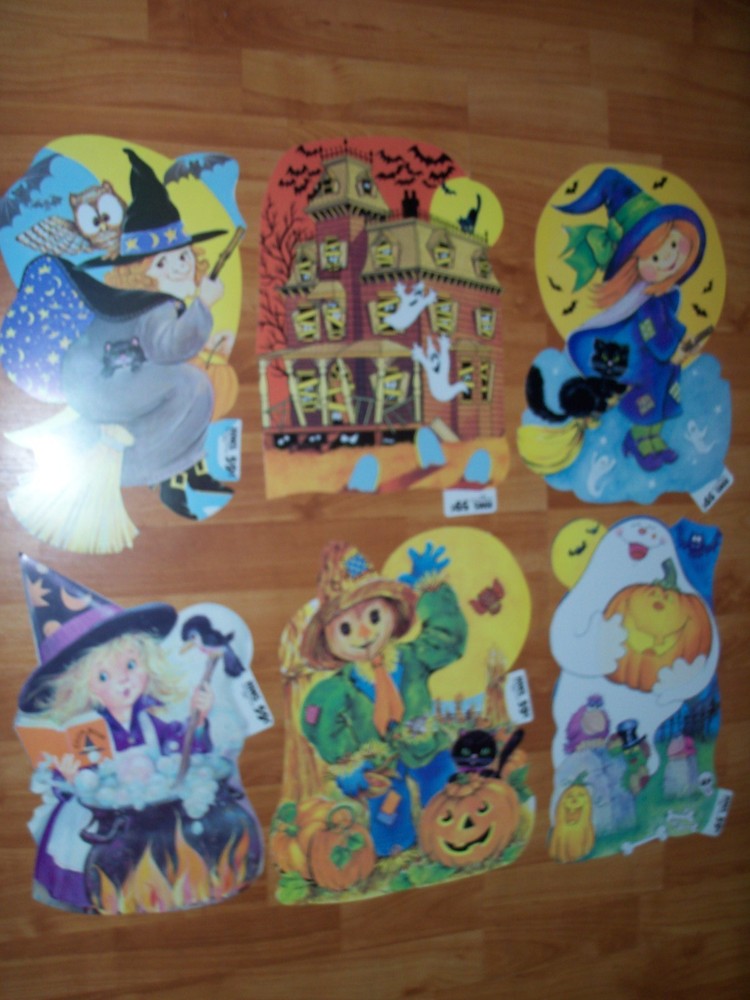 Halloween Diecuts Cutouts Vintage Decorations HMS #315 to #320 U Pick NOT a LOT