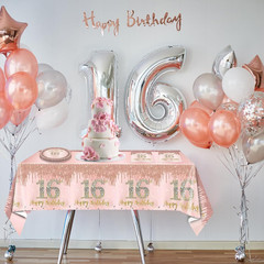 16Th Birthday Decorations for Girls Rose Gold Sweet 16 Birthday Party Decoration