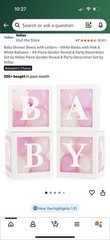 Baby Shower Decoration Set – 44-Piece Gender Reveal Boxes with Balloons