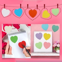 360 Pcs Heart Cutouts Paper Hearts Heart Shape Cut-Outs Assorted Color Paper …