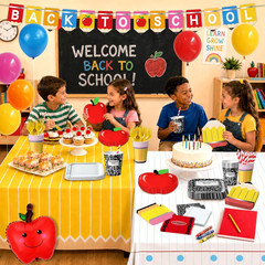 159 Pcs Back to School Decorations, First Day of School Party Supplies Includes