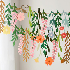 Double-Sided Wildflower Garland for Garden Party Decorations and Events
