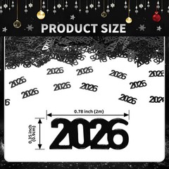 Gold New Year 2026 Table Shiny Confetti Glitter NYE Party Decorations 200 PCS