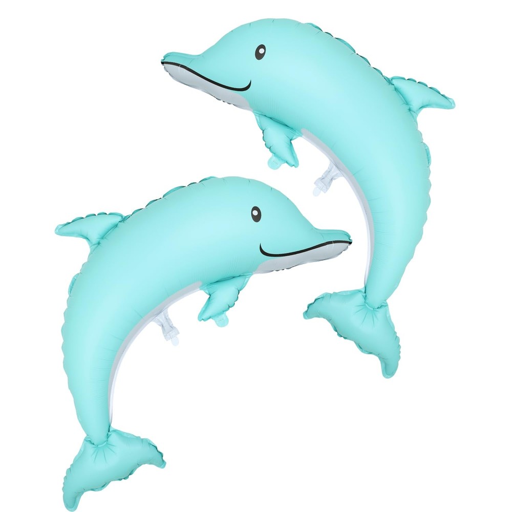 Large Dolphin Balloons 46 Inch Ocean Animals Mylar Balloon Ocean Themed Party…