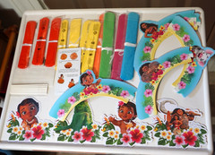 Disney Moana Cupcake Toppers Wrappers Paper Flowers Kids Birthday Party Supplies