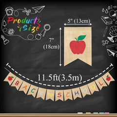 Back to School Decorations Banner First Day of School Decorations | Burlap Back