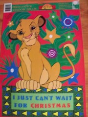 Lion King Christmas Presto-Stick Window Decor Vintage Eureka Made in USA