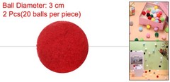 2pcs Pom Pom Garland 6.6 ft 20 Balls for Crafts Decor(Red)