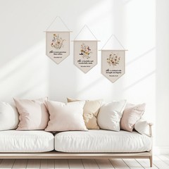 2 PCs Inspirational Bible Verse Botanical Toddler Baby Room Nursery Wall Deco…