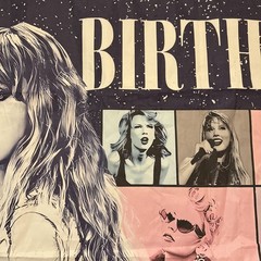 Taylor Swift Happy Birthday Banner Celebration Wall Hanging 38X56” Era Tour