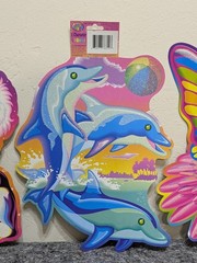 Lisa Frank Vintage Character Cutouts Set of THREE – Dolphin Fairy Eskimo 14″ NEW