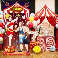 Carnival Tent Decorations Ticket photo booth props backdrop banner Theme Circus