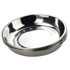 Hommp 4-Pack 10 INCHES Stainless Diameter: 10 inch; Depth: 1.6 inch, Silver