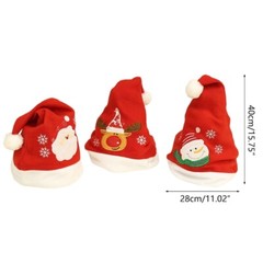 Delicate Christmas Hat Santa Hat Holiday Hat for Adult,Unisex Comfort Hat