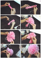 10Pcs White Tissue Hanging Paper Pom-Poms, Flower Ball Wedding Party Outdoor De