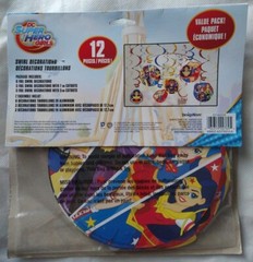 DC Comics Super Hero Girls Hanging Swirl Party Decorations Brand New SHIPS FAST