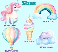 Unicorn Theme Party, Unicorn Cutouts, Rainbow Decor, Unicorn Birthday Props