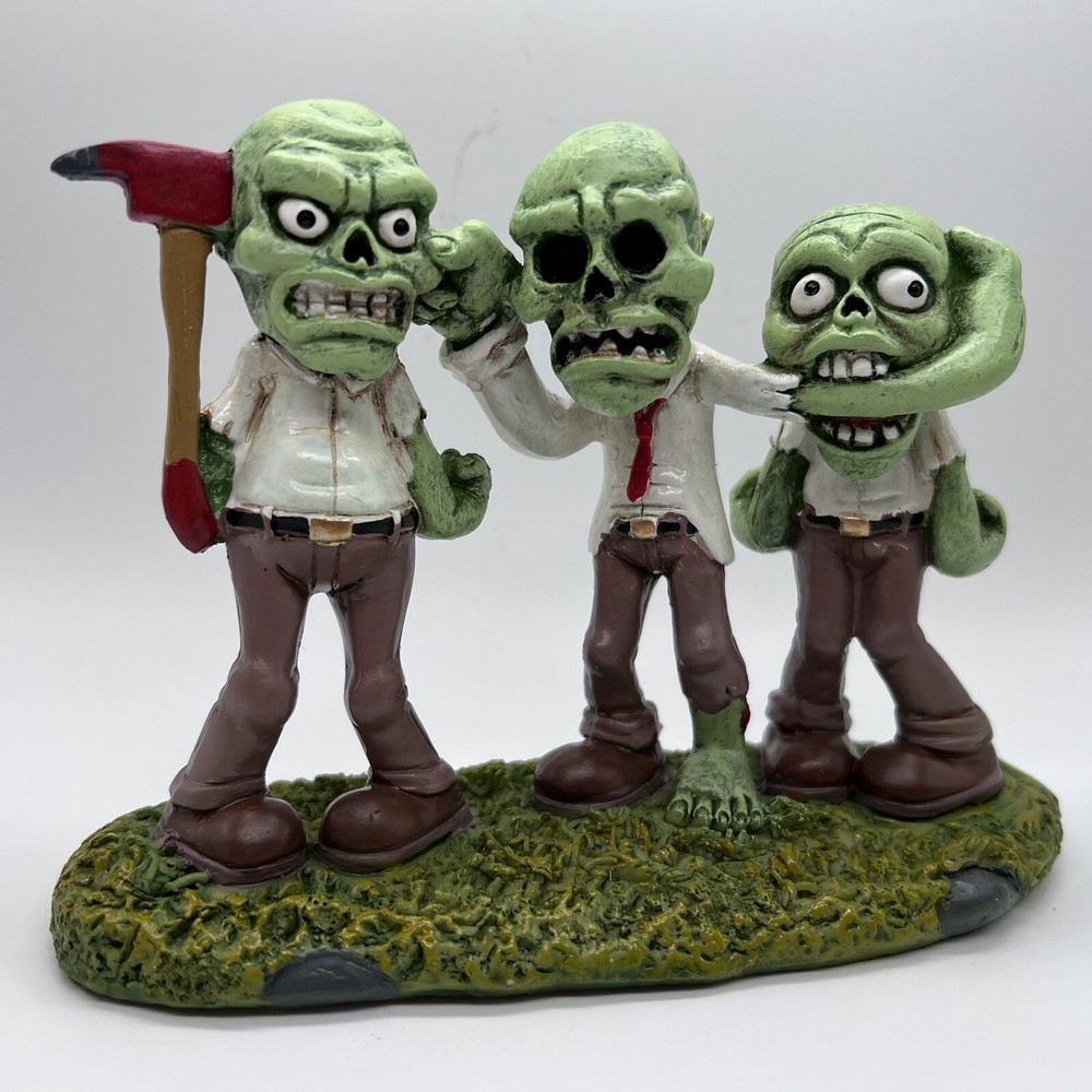 Three Wise Zombies Figurine 15.5cm Horror Ornament See Hear Speak No Evil Decor