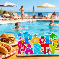 Pool Party Decorations Wood Table Centerpieces 11.81″ X 6.37″ Summer Pool Party