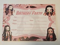 Anime Demon Slayer Kimetsu no Yaiba Theme Birthday Party Invitations & Envelopes