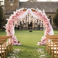 10 Pcs 59FT Artificial Cherry Blossom Garland, Pink Sakura Flower Vines Hangi…