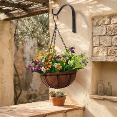 Wrought Iron Wall Hooks Sturdy Metal Construction Weather Resistant Design