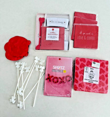 Valentine decor 42+ piece gel cling party bag balloon card kit napkin lot