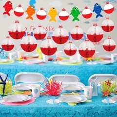 13PCS Gone Fishing Party Decorations for Ofishally Birthday, Bobber Paper Han…